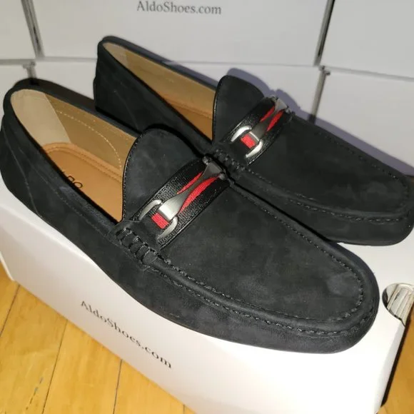 Aldo | Shoes | Aldo Mens Omemee In Black Leather Mocassin  display picture 2